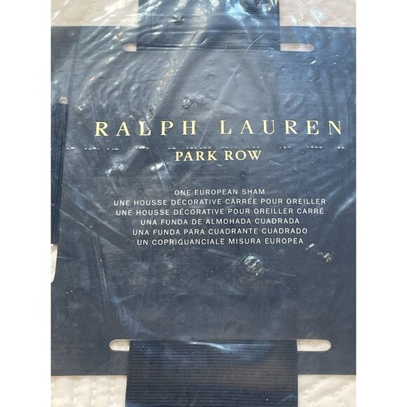 NEW Ralph Lauren Elysia Park Row‎ Euro Sham Chic Cream European Pillow Bedding - Picture 2 of 5